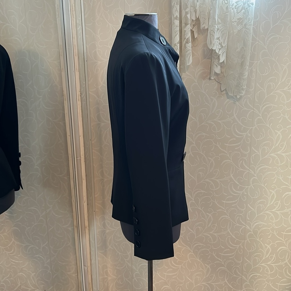 Women’s Black Etcetera Button Down Jacket Size 8 - image 3